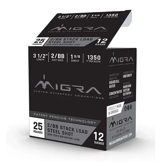 Migra Ammunitions M12LS2BB Combinational 12 Gauge 3.50" 1 5/8 oz 2, BB Shot
